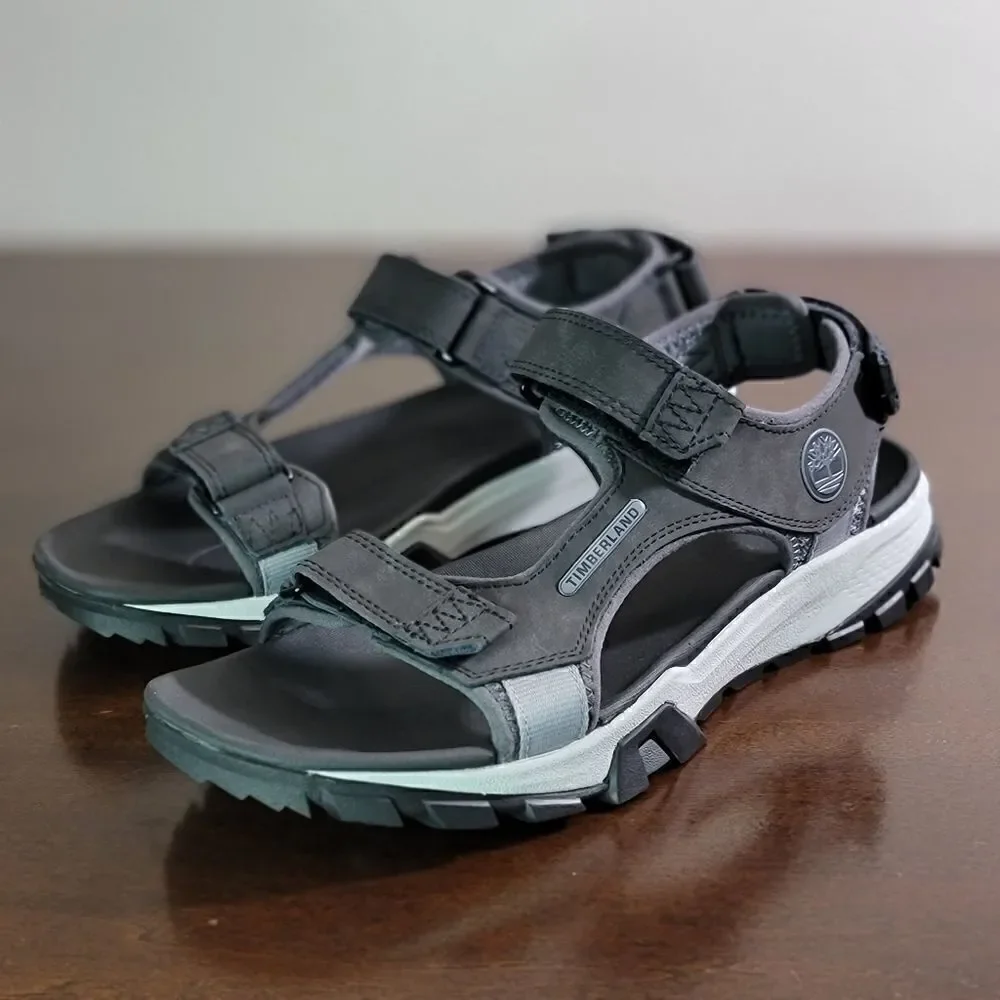 Timberland Garrison Trail Sandals Black Leather Comfort Men's Shoes Boots Gray - Picture 9 of 13